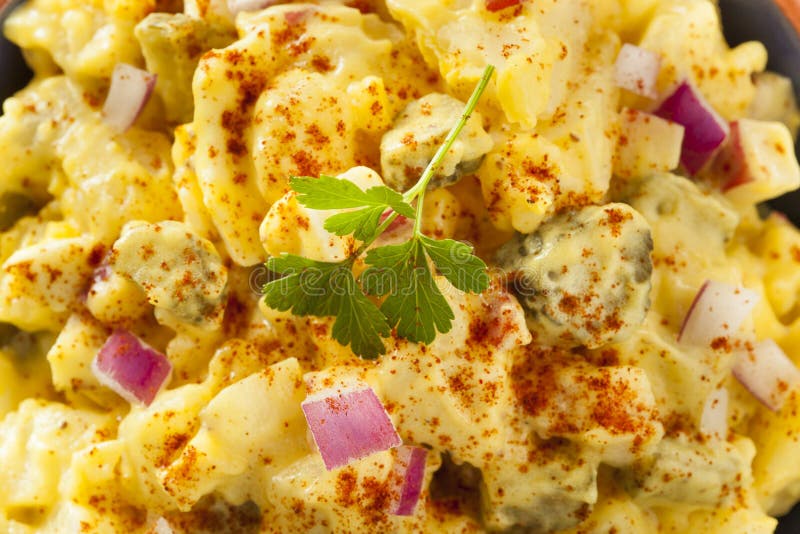 Homemade Yellow Potato Salad Stock Photo - Image of dressing, spices