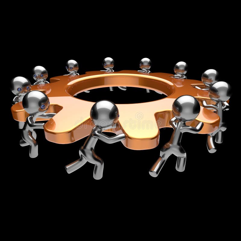 Homens de giro do trabalho da equipe da ação da cremalheira dos trabalhos de equipa da roda de engrenagem ilustração do vetor Homens de giro do trabalho da equipe da ação da cremalheira dos trabalhos de equipa da roda de engrenagem ilustração do vetor