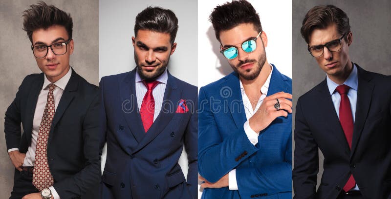 4 homens de negócio novos diferentes fotografia de stock 4 homens de negócio novos diferentes fotografia de stock