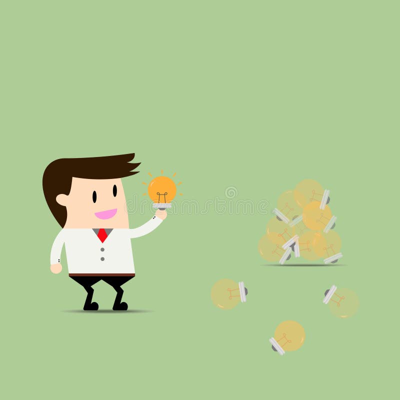 Homens de negócios que procuram ideias ilustração stock Homens de negócios que procuram ideias ilustração stock