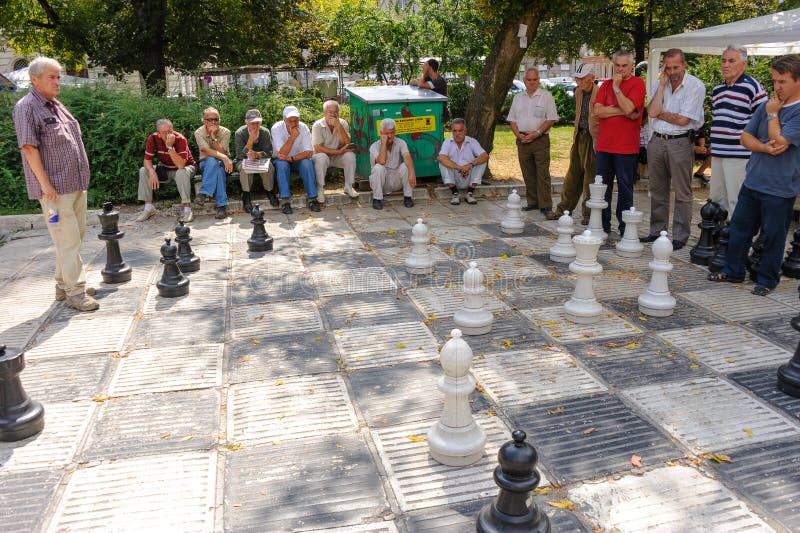 Jogo De Xadrez Gigante No Jardim Do Hotel Imagem de Stock - Imagem de  objetos, placa: 189457105