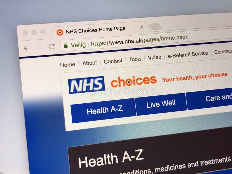 Homepage del Servicio Nacional de Salud - NHS imagen de archivo libre de regalías Homepage del Servicio Nacional de Salud - NHS imagen de archivo libre de regalías