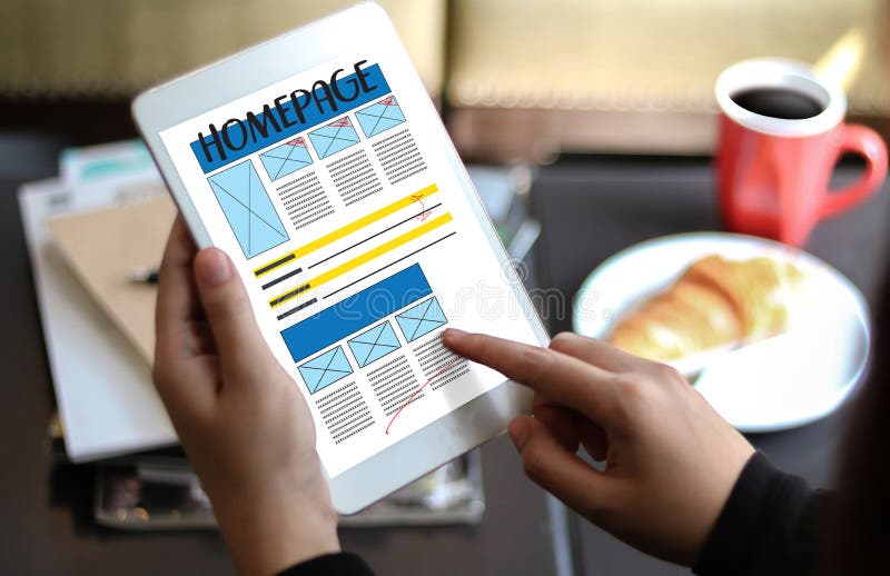 HOMEPAGE Global Address Browser Internet Website Design Software royalty free illustration