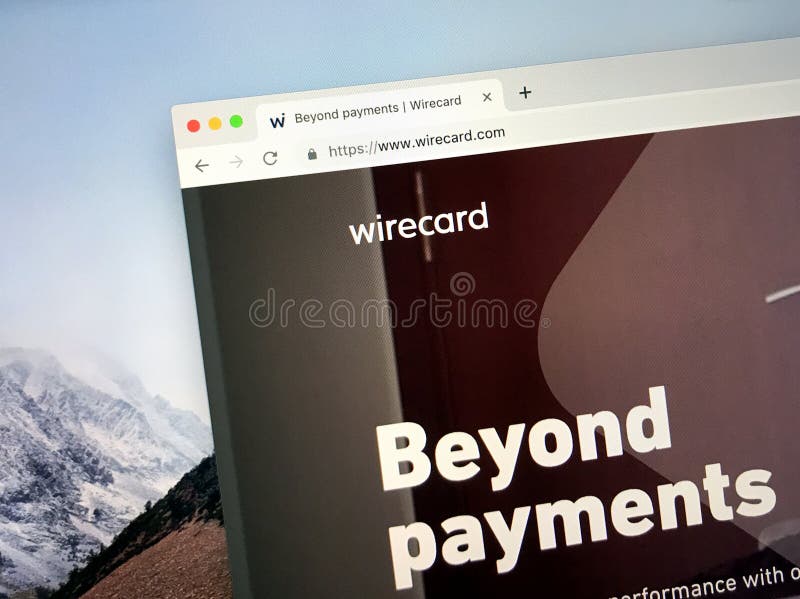 Homepage of wirecard