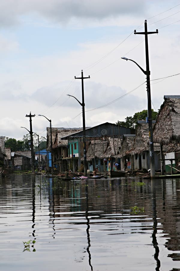 Homes in Belen Peru stock photo. Image of thatch, amazon 29042194