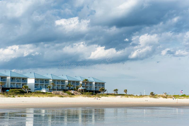 Homes At The Coast Of The Atlantic Ocean Stock Image Image of resort