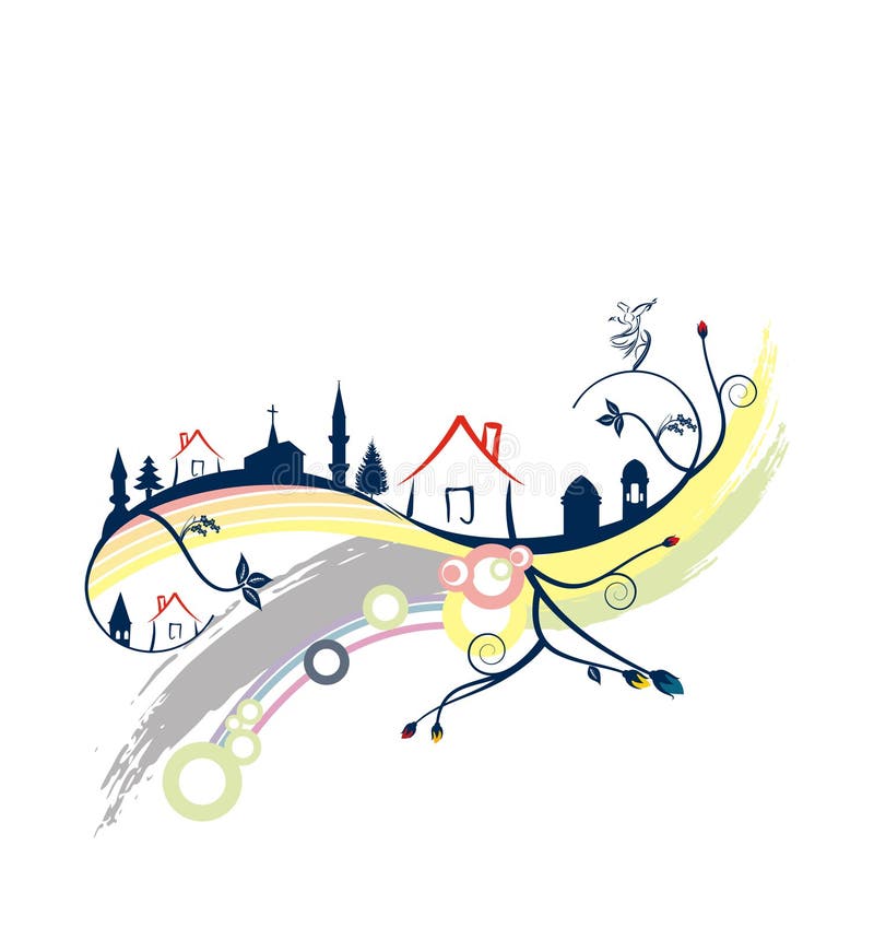 Homes and Cultures vector illustration Homes and Cultures vector illustration