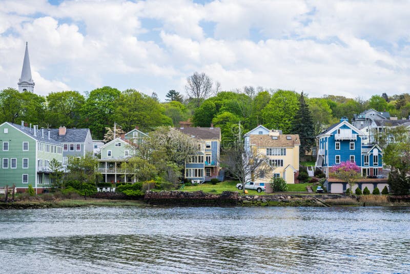 Homes in Quinnipiac River Park in New Haven Connecticut Stock Image