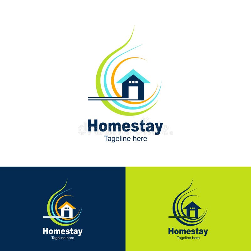 Homestay logo minimalista, prosty logo ikony homestay tło - wektor royalty ilustracja Homestay logo minimalista, prosty logo ikony homestay tło - wektor royalty ilustracja