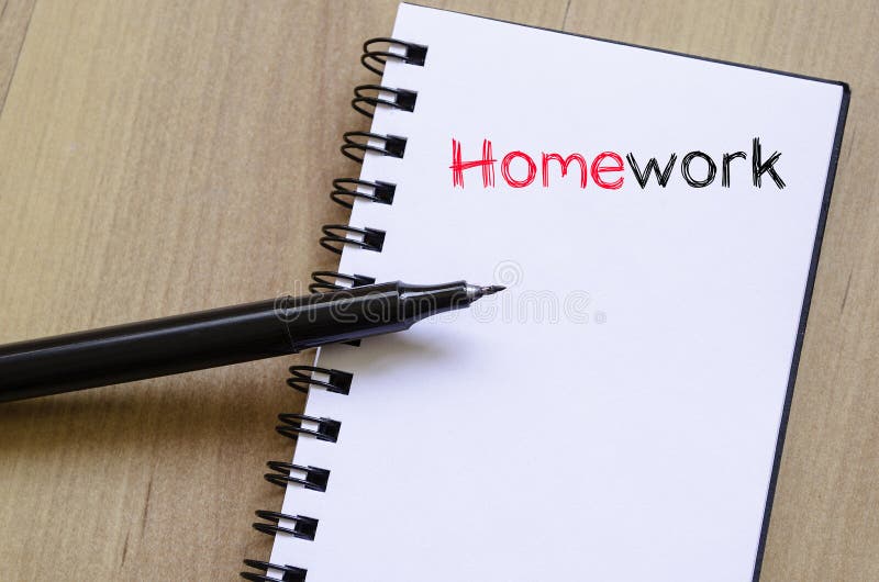 homework-text-concept-on-notebook-stock-image-image-of-strategy