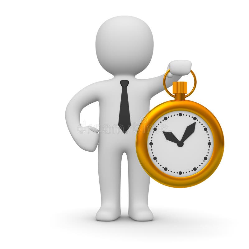 homme 3d avec une montre illustration stock homme 3d avec une montre illustration stock