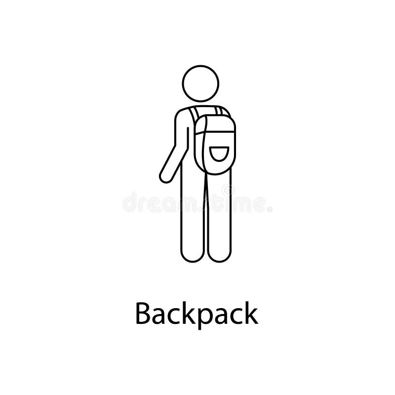 homme avec l'illustration de sac à dos L'élément d'une personne porte pour les apps mobiles de concept et de Web Ligne homme minc illustration stock homme avec l'illustration de sac à dos L'élément d'une personne porte pour les apps mobiles de concept et de Web Ligne homme minc illustration stock