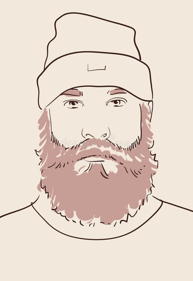 Homme avec la barbe et la moustache illustration de vecteur Homme avec la barbe et la moustache illustration de vecteur