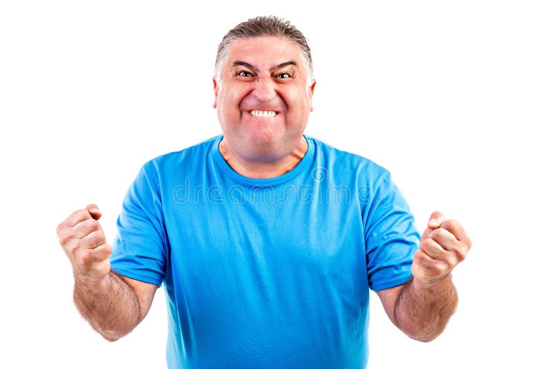 Homme avec la crise nerveuse photo libre de droits