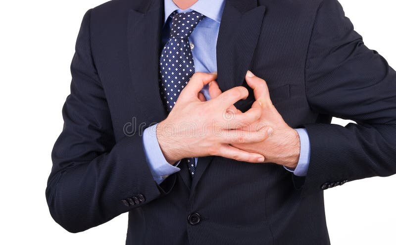 Image of a businessman with heart attack. Image of a businessman with heart attack.