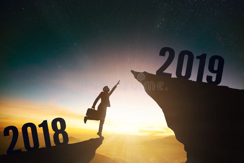 homme d'affaires avec le concept de la nouvelle année 2019 images stock homme d'affaires avec le concept de la nouvelle année 2019 images stock