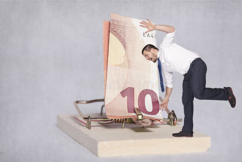 Homme d'affaires chancelant au bord du risque images stock Homme d'affaires chancelant au bord du risque images stock