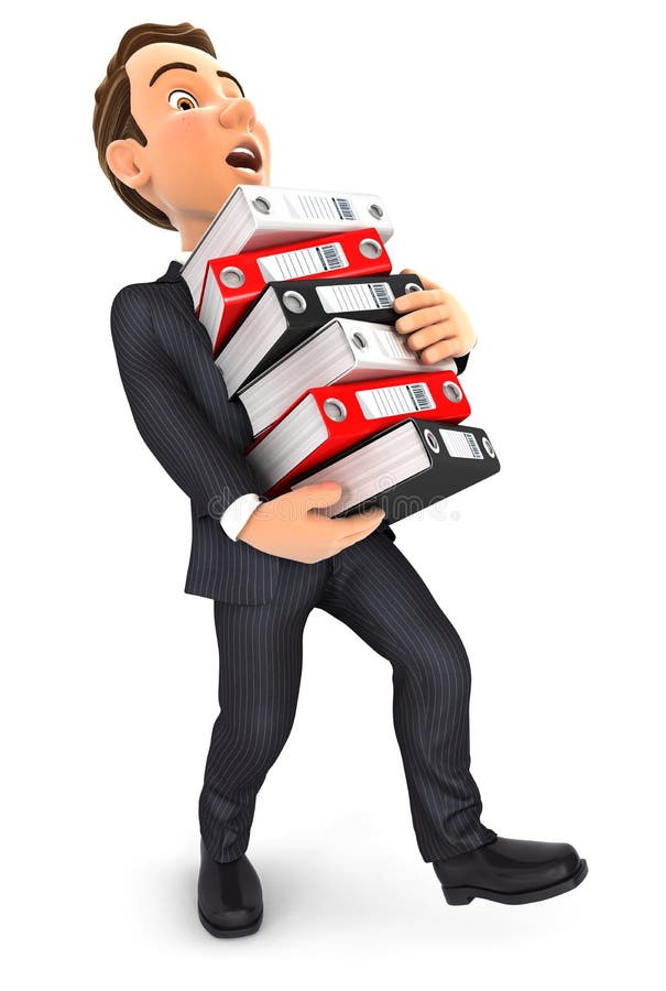 homme d'affaires 3d surmené illustration libre de droits homme d'affaires 3d surmené illustration libre de droits