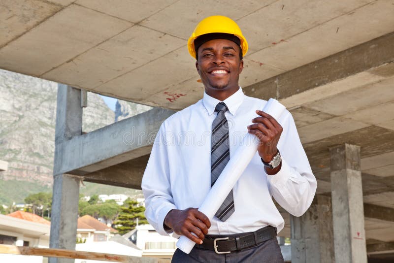 Homme d'affaires dans le chantier photo libre de droits Homme d'affaires dans le chantier photo libre de droits