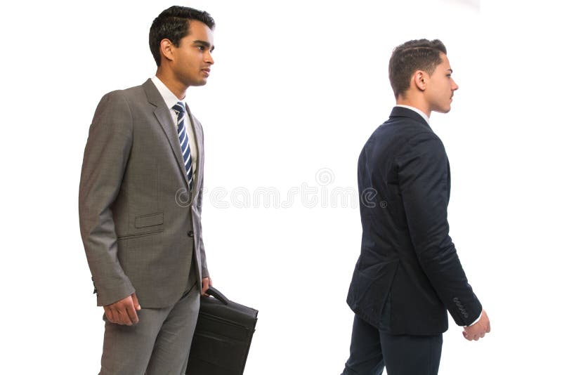 Homme d'affaires de deux jeunes dans les costumes image libre de droits Homme d'affaires de deux jeunes dans les costumes image libre de droits