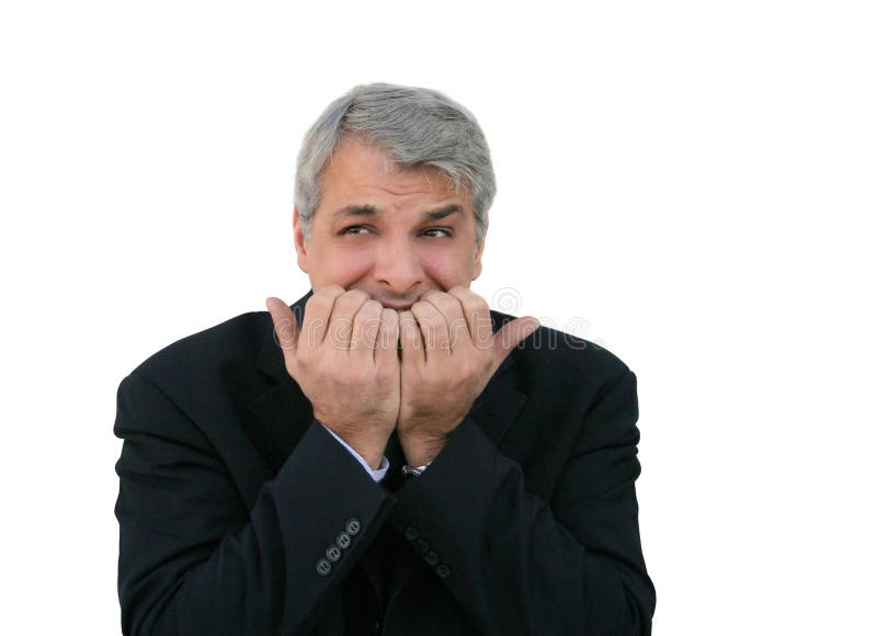 Homme d'affaires impatient images stock