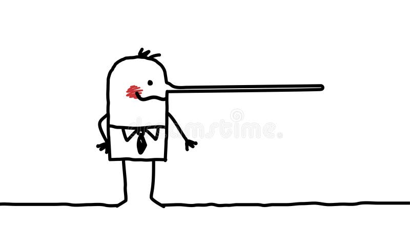 Homme d'affaires menteur illustration de vecteur