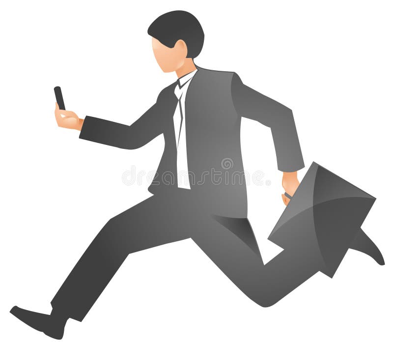 Homme d'affaires tardif illustration stock Homme d'affaires tardif illustration stock