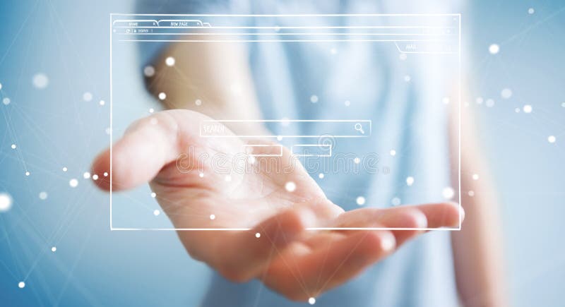 Homme d'affaires tenant et touchant un croquis de page de site Web illustration de vecteur Homme d'affaires tenant et touchant un croquis de page de site Web illustration de vecteur