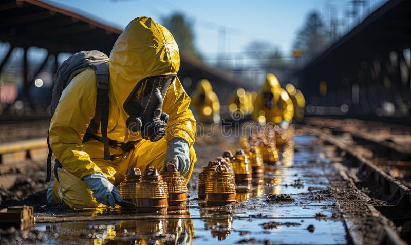 Homme en costume jaune à genoux image stock