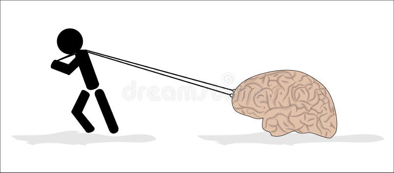 Homme et cerveau illustration de vecteur Homme et cerveau illustration de vecteur