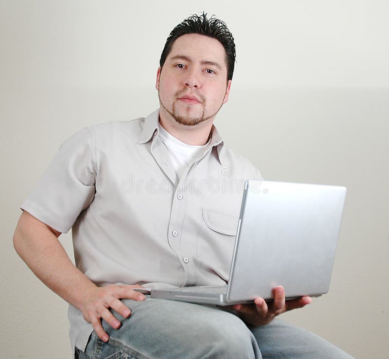 Homme et computer-6 image stock Homme et computer-6 image stock