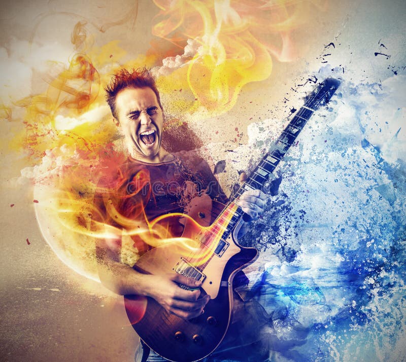 Homme jouant la guitare image stock Homme jouant la guitare image stock
