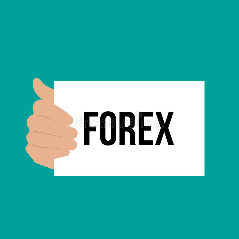 Homme montrant le texte de papier de FOREX illustration libre de droits Homme montrant le texte de papier de FOREX illustration libre de droits