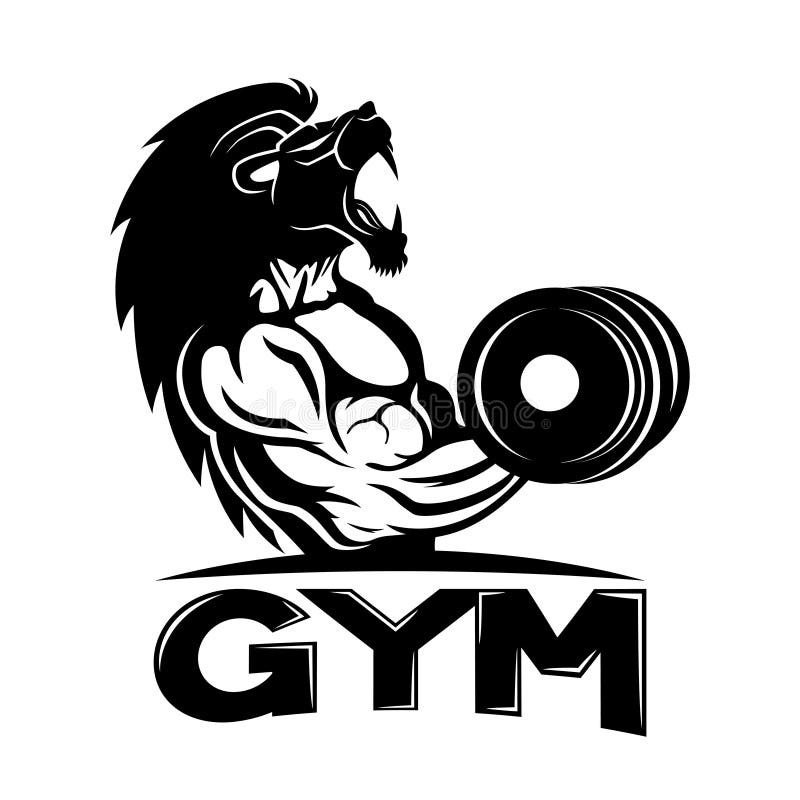 Homme musculaire avec une tête de lion illustration libre de droits Homme musculaire avec une tête de lion illustration libre de droits