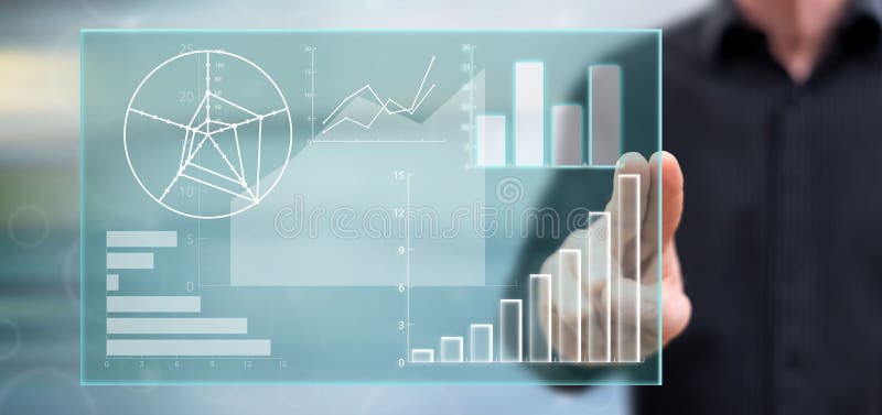 Homme touchant un concept d'analyse de données illustration de vecteur Homme touchant un concept d'analyse de données illustration de vecteur