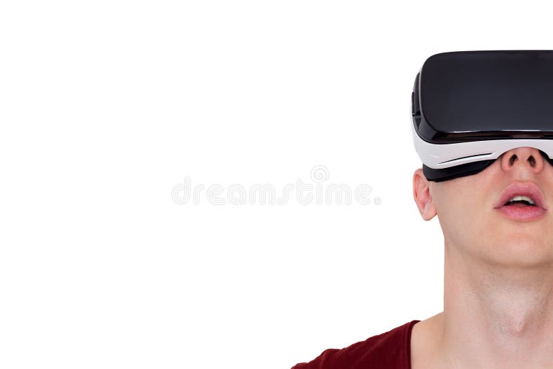 Download Homme étonné Employant La Vue De Face En Verre Futés Image stock - Image du téléphone, information: 77157017