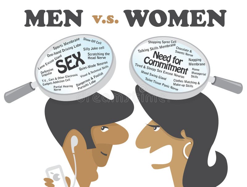 Hommes contre des femmes illustration de vecteur Hommes contre des femmes illustration de vecteur