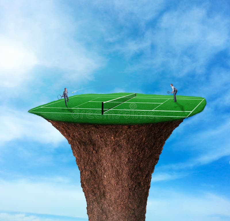 Hommes d'affaires jouant le tennis illustration de vecteur Hommes d'affaires jouant le tennis illustration de vecteur