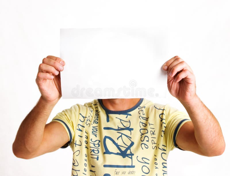 Hommes et feuille de papier image stock Hommes et feuille de papier image stock