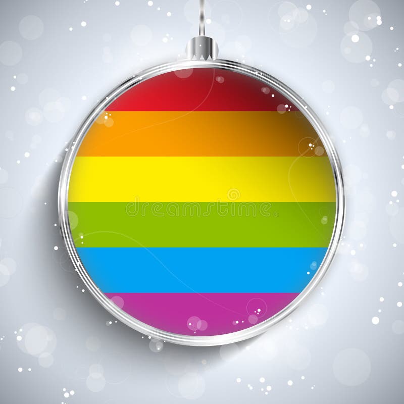 Homoseksualistów Chorągwiani Wesoło boże narodzenia Balowi ilustracji Homoseksualistów Chorągwiani Wesoło boże narodzenia Balowi ilustracji