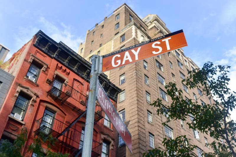 Homoseksualna ulica w greenwichu village w Miasto Nowy Jork zdjęcie royalty free Homoseksualna ulica w greenwichu village w Miasto Nowy Jork zdjęcie royalty free