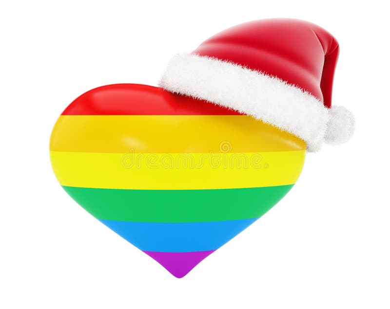 Homosexualitethjärtasanta hatt på illustrationer 3d vektor illustrationer Homosexualitethjärtasanta hatt på illustrationer 3d vektor illustrationer