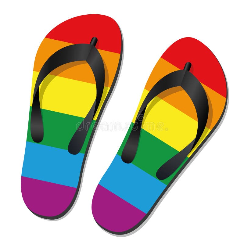 Homosexueller Pride Flip Flops Vektor Abbildung - Illustration von ...