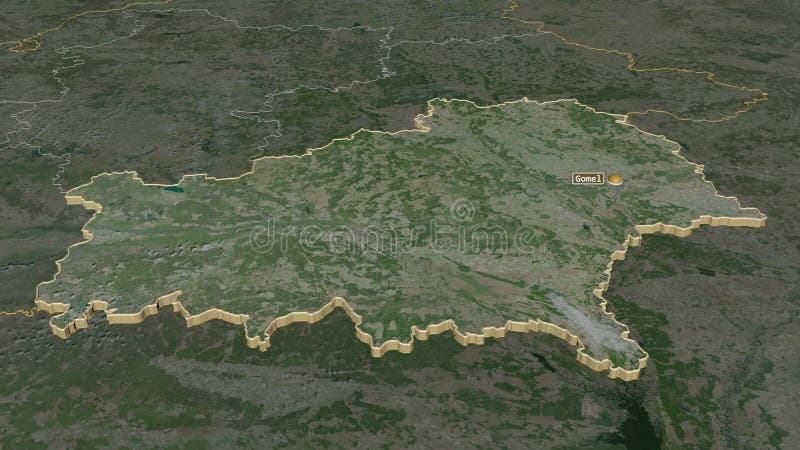 Homyelbelarus прессовало со столицей. Спутник иллюстрация штока