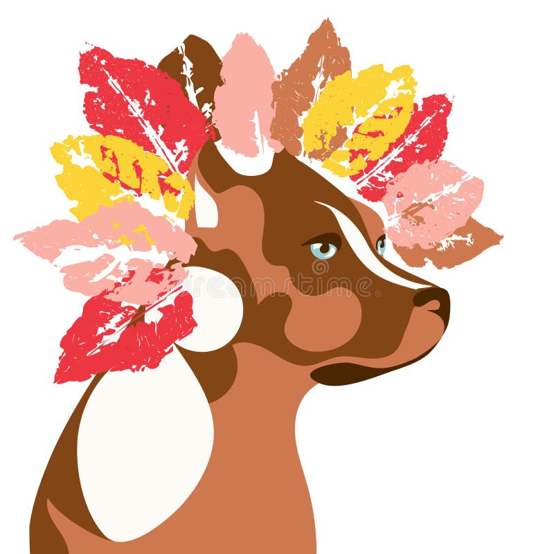 Hond en de herfst stock illustratie Hond en de herfst stock illustratie