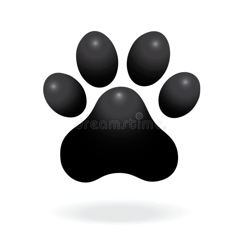Hond of katten het vlakke pictogram van de pootdruk voor dier apps en websites Paw Print Vector vector illustratie Hond of katten het vlakke pictogram van de pootdruk voor dier apps en websites Paw Print Vector vector illustratie