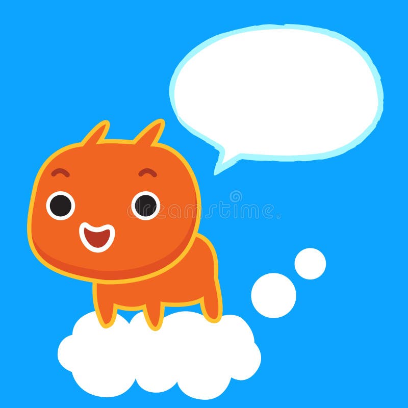 Hond op wolk royalty-vrije illustratie Hond op wolk royalty-vrije illustratie