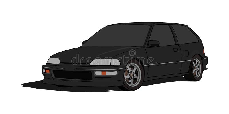 How to draw a car Honda Civic Touring hatchback - YouTube