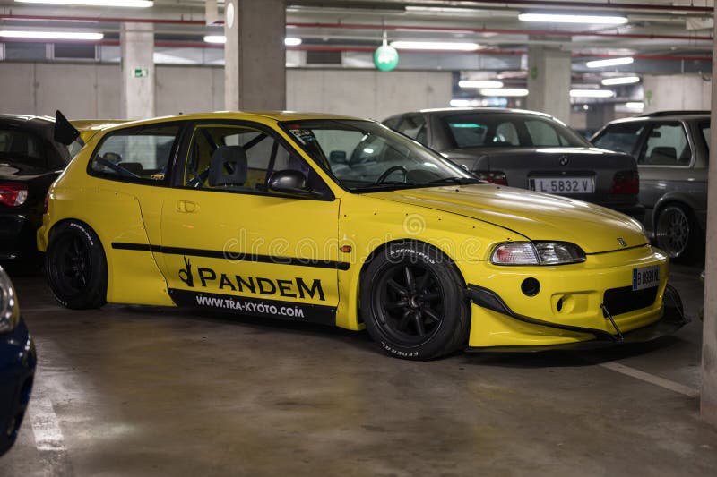 Honda Civic EG with a Widened PandeM Bodykit. it Also Has a Spoiler
