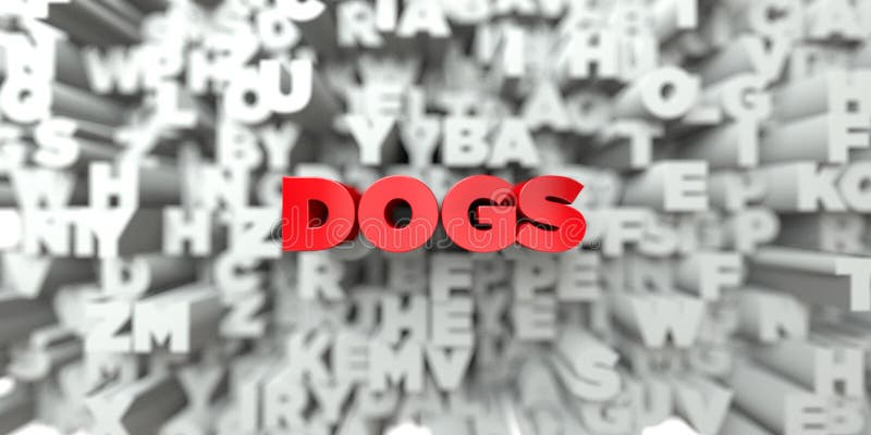 HONDEN - Rode tekst op typografieachtergrond - 3D teruggegeven royalty vrij voorraadbeeld stock illustratie HONDEN - Rode tekst op typografieachtergrond - 3D teruggegeven royalty vrij voorraadbeeld stock illustratie